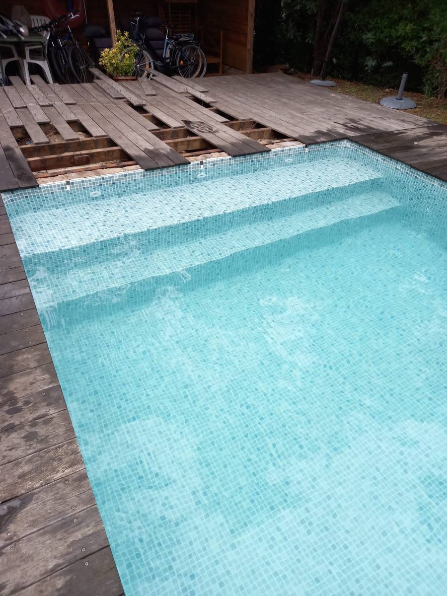 Devis pour une piscine avec liner gris anthracite à Pessac 33600