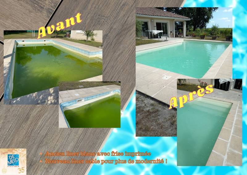 Changement de liner sable par DE MELO PISCINE SAINT JEAN D’ILLAC