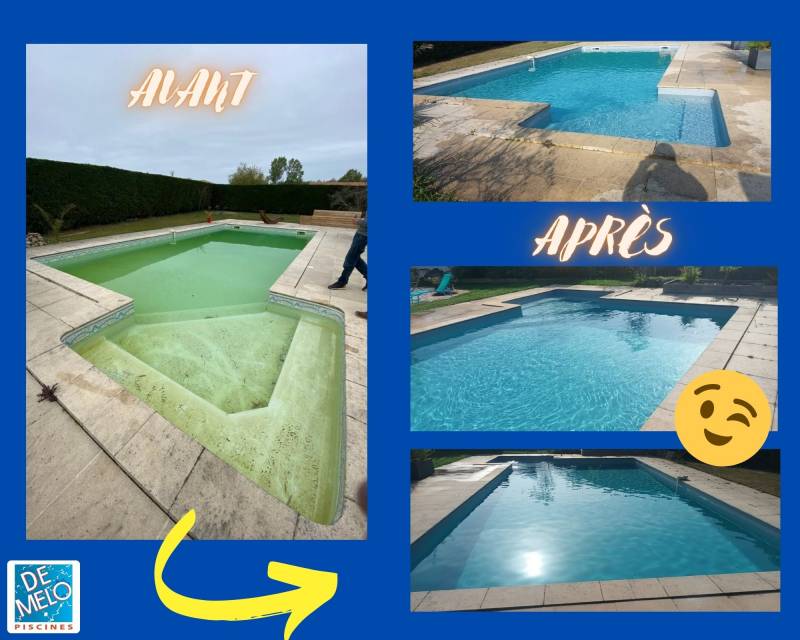 Changement de liner , piscine proche de Bordeaux