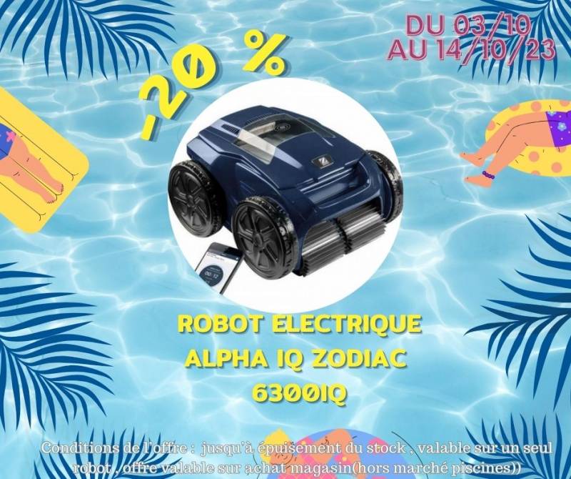 ROBOT ALPHA 6300 IQ EN PROMOTION CHEZ VOTRE PISCINISTE à  SAINT JEAN D'ILLAC !